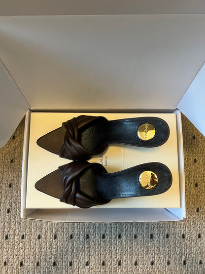 Saint Laurent Knotted Leather Mules – 26SS