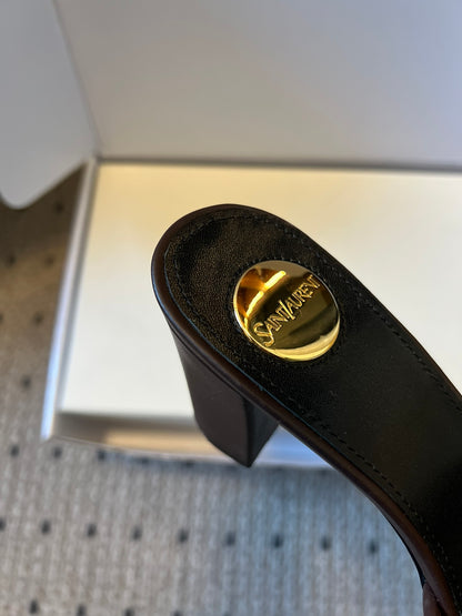 Saint Laurent Knotted Leather Mules – 26SS