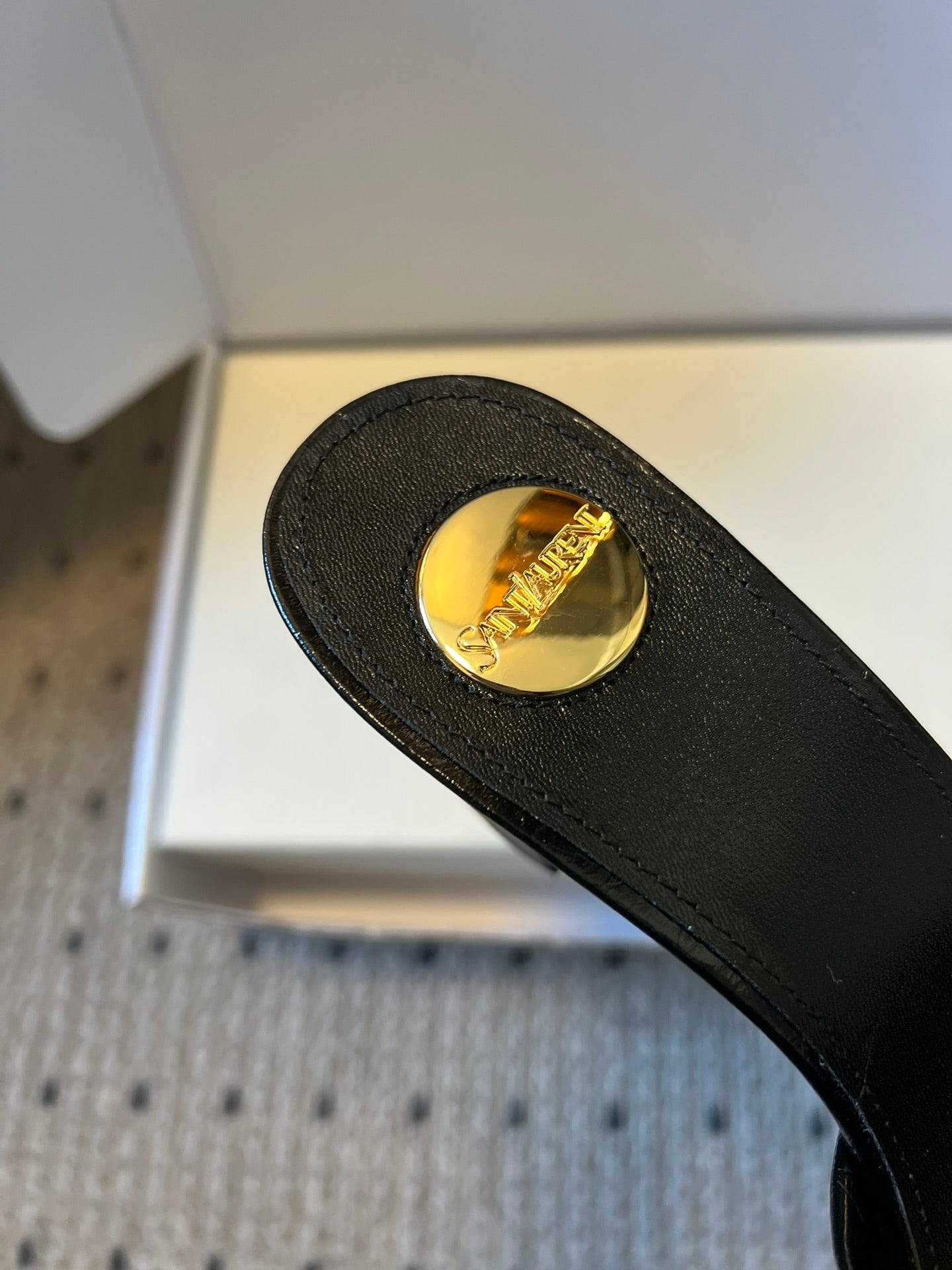 Saint Laurent Knotted Leather Mules – 26SS