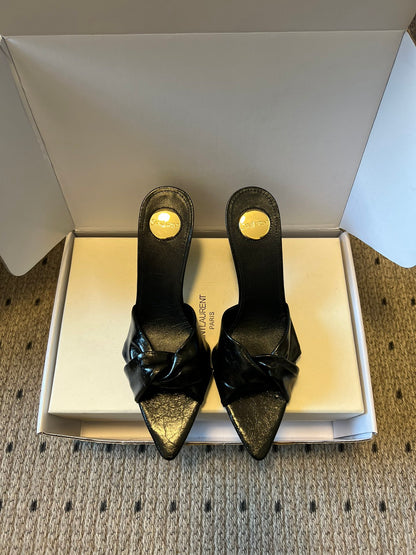 Saint Laurent Knotted Leather Mules – 26SS