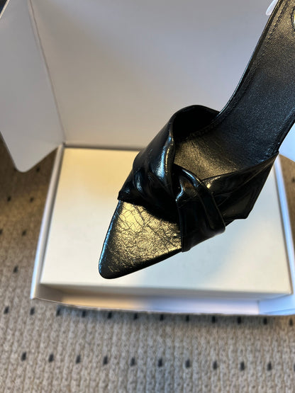 Saint Laurent Knotted Leather Mules – 26SS