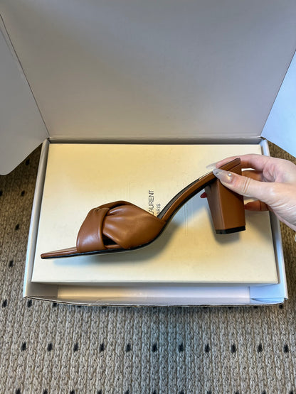 Saint Laurent Knotted Leather Mules – 26SS