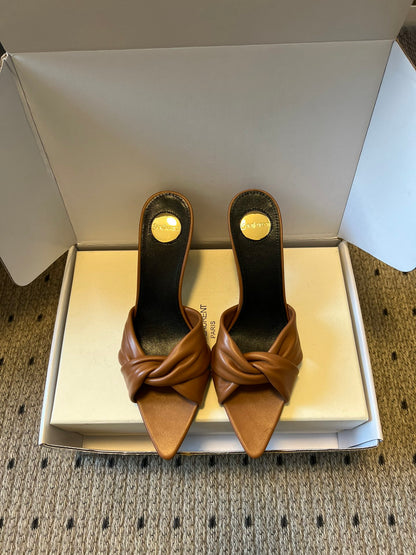 Saint Laurent Knotted Leather Mules – 26SS