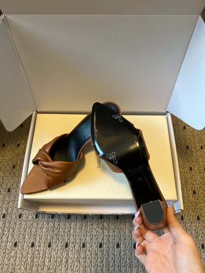 Saint Laurent Knotted Leather Mules – 26SS