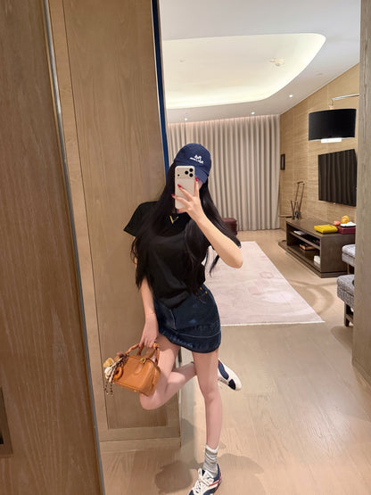 Valentino Hand-Stitched V-Logo Crewneck T-Shirt