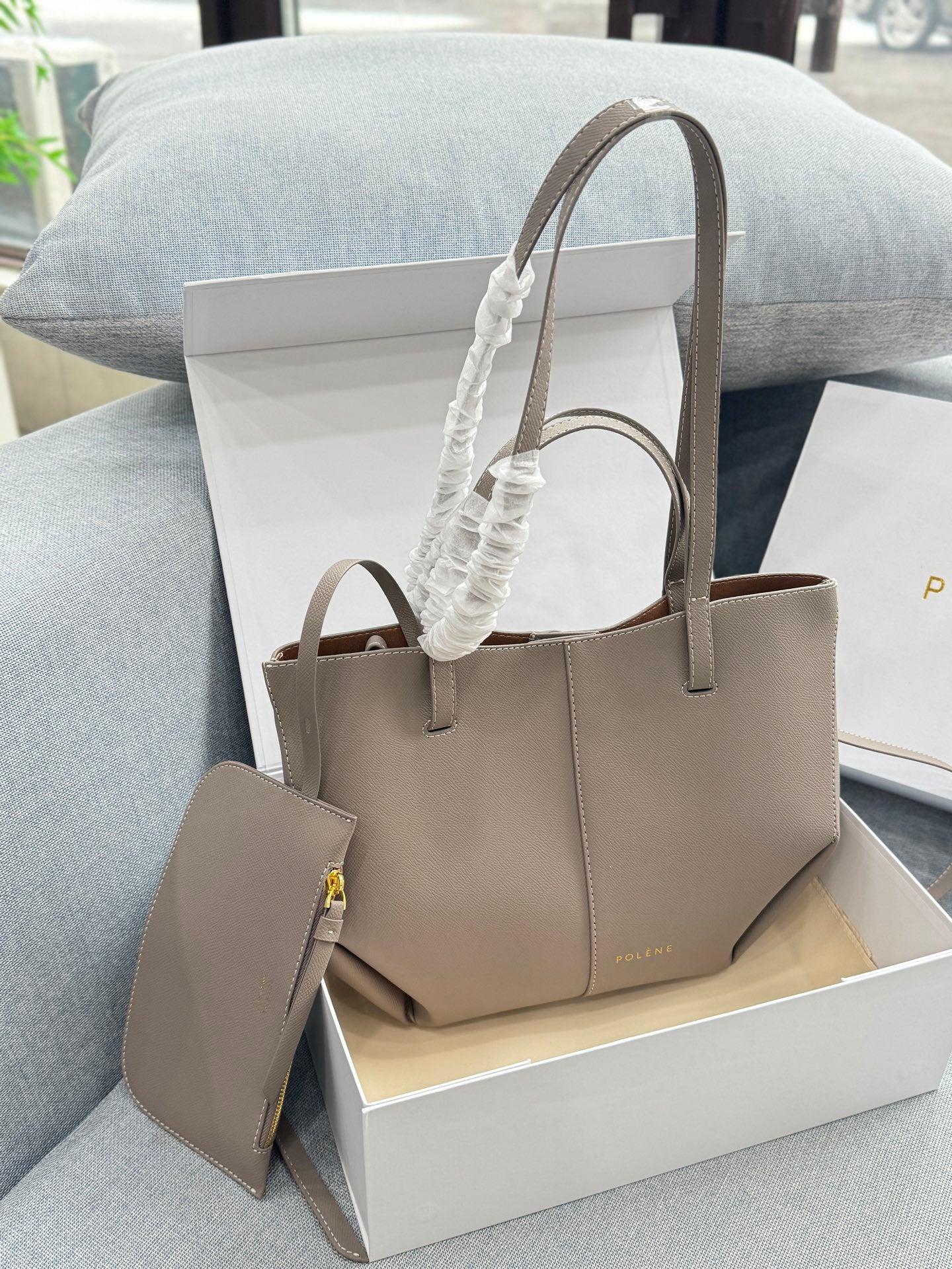 Polène Large Cowhide Tote Bag – Autumn/Winter Collection