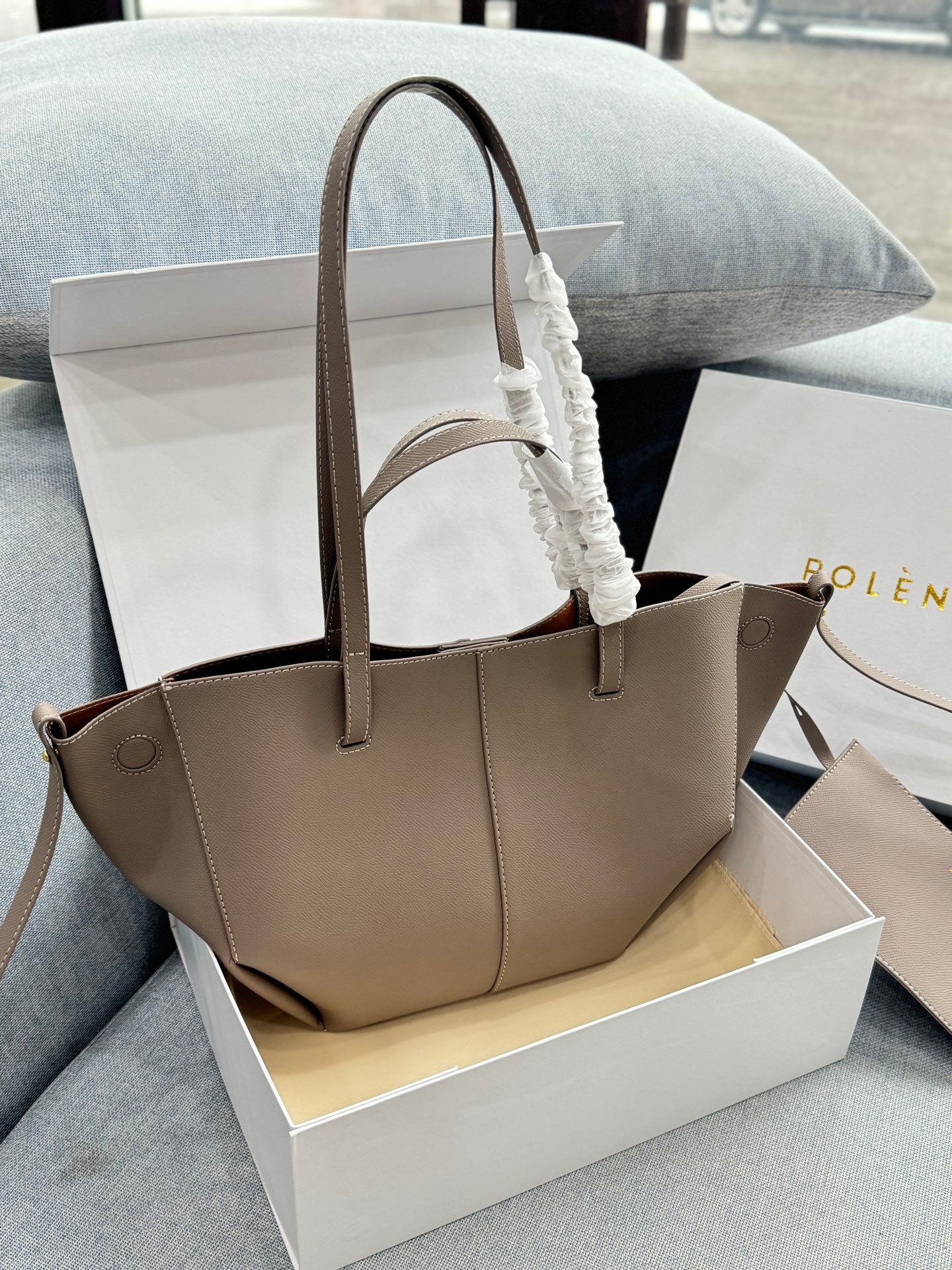 Polène Large Cowhide Tote Bag – Autumn/Winter Collection