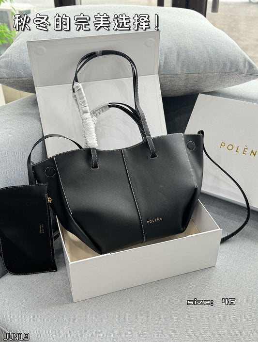 Polène Large Cowhide Tote Bag – Autumn/Winter Collection