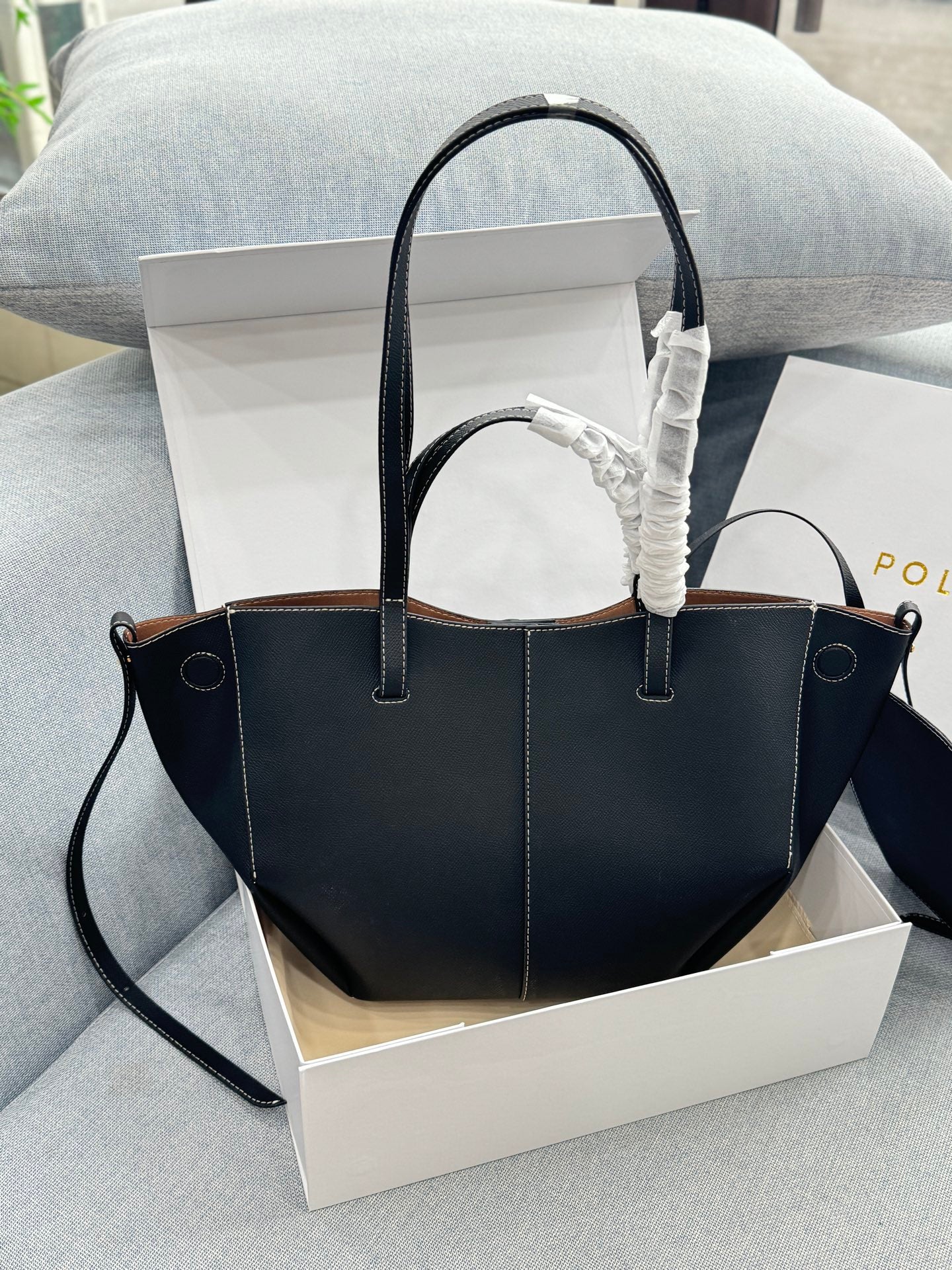 Polène Large Cowhide Tote Bag – Autumn/Winter Collection
