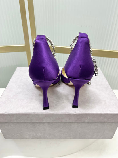 Jimmy Choo Stevie 100 Satin Bow Heels