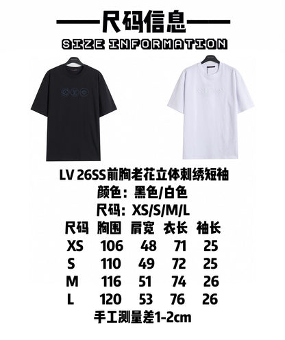 Louis Vuitton Monogram 3D Embroidered T-Shirt – 26SS