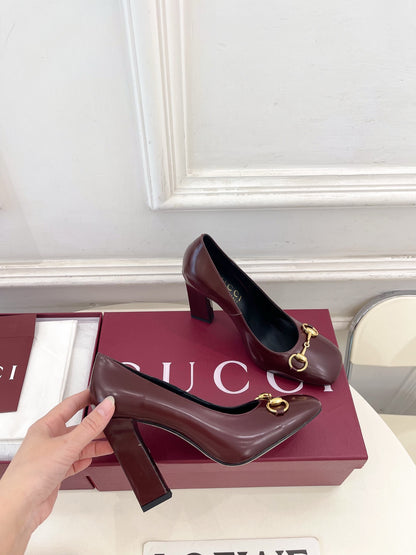 Gucci Signora Horsebit Chunky Heel Pumps – 2026 Spring/Summer Collection