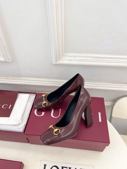 Gucci Signora Horsebit Chunky Heel Pumps – 2026 Spring/Summer Collection