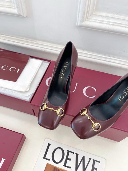 Gucci Signora Horsebit Chunky Heel Pumps – 2026 Spring/Summer Collection