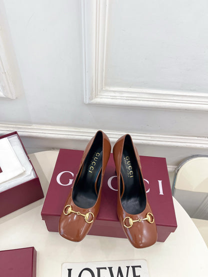 Gucci Signora Horsebit Chunky Heel Pumps – 2026 Spring/Summer Collection