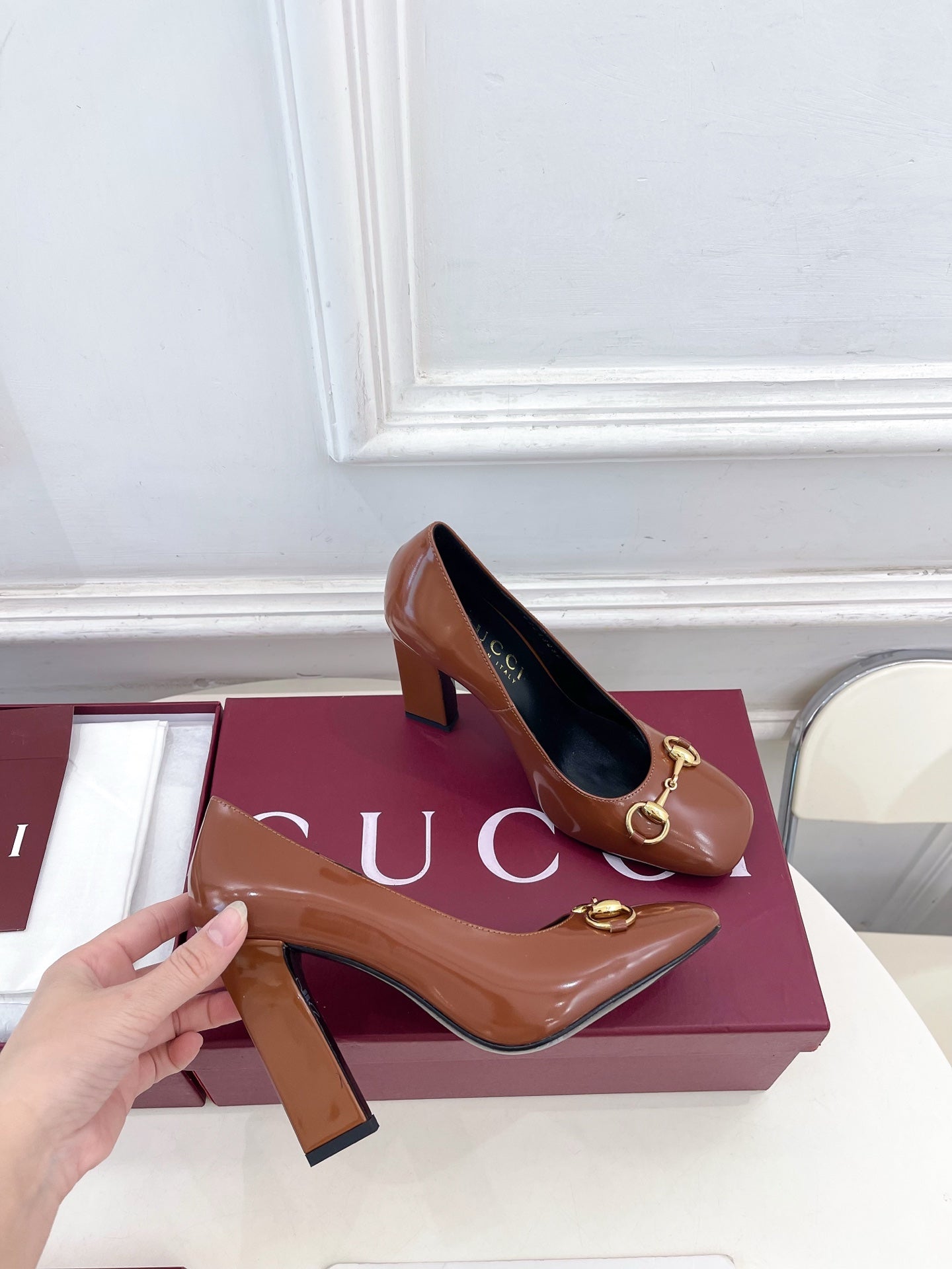 Gucci Signora Horsebit Chunky Heel Pumps – 2026 Spring/Summer Collection