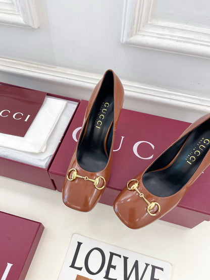 Gucci Signora Horsebit Chunky Heel Pumps – 2026 Spring/Summer Collection