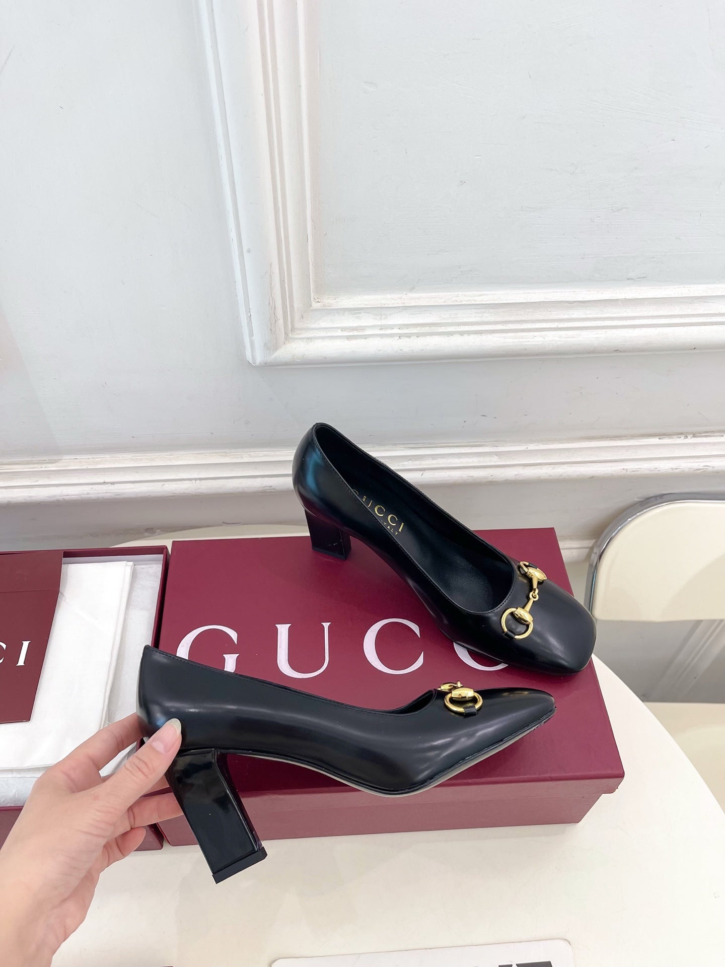 Gucci Signora Horsebit Chunky Heel Pumps – 2026 Spring/Summer Collection