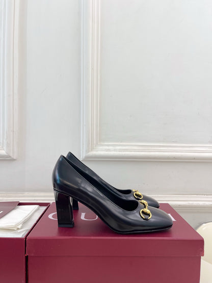 Gucci Signora Horsebit Chunky Heel Pumps – 2026 Spring/Summer Collection