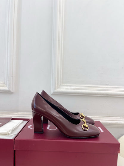 Gucci Signora Horsebit Chunky Heel Pumps – 2026 Spring/Summer Collection