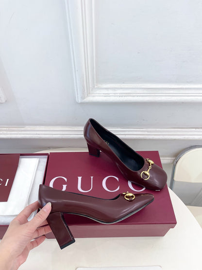 Gucci Signora Horsebit Chunky Heel Pumps – 2026 Spring/Summer Collection