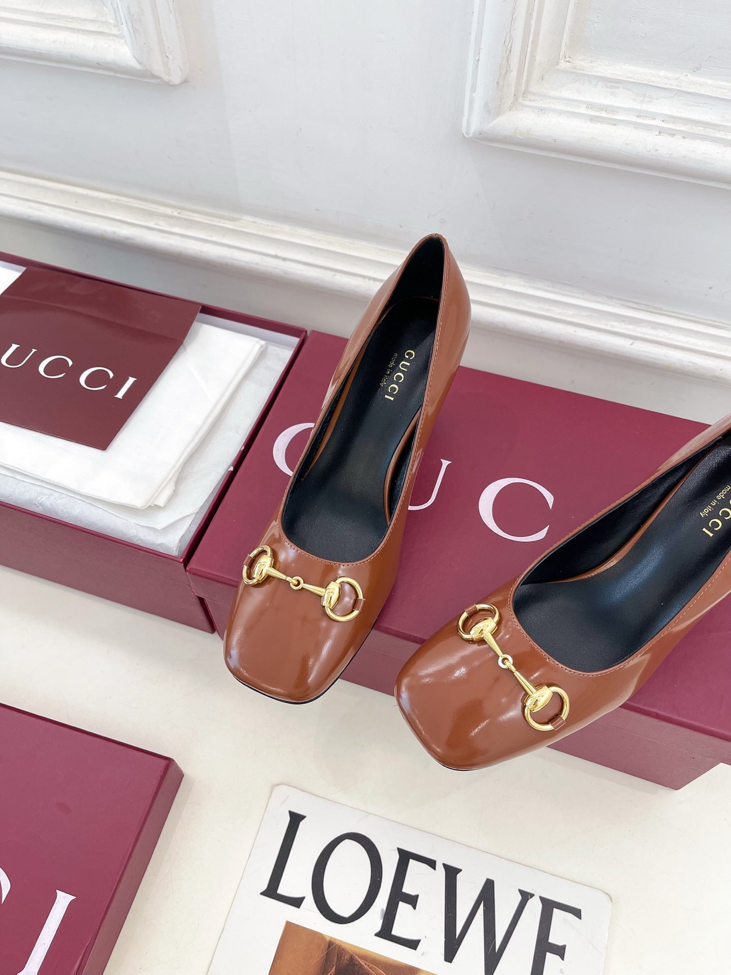 Gucci Signora Horsebit Chunky Heel Pumps – 2026 Spring/Summer Collection
