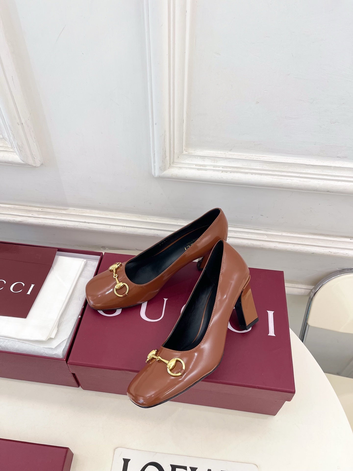 Gucci Signora Horsebit Chunky Heel Pumps – 2026 Spring/Summer Collection