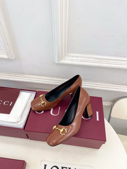Gucci Signora Horsebit Chunky Heel Pumps – 2026 Spring/Summer Collection