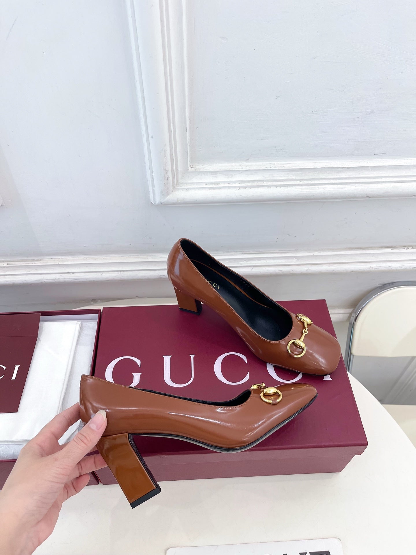 Gucci Signora Horsebit Chunky Heel Pumps – 2026 Spring/Summer Collection