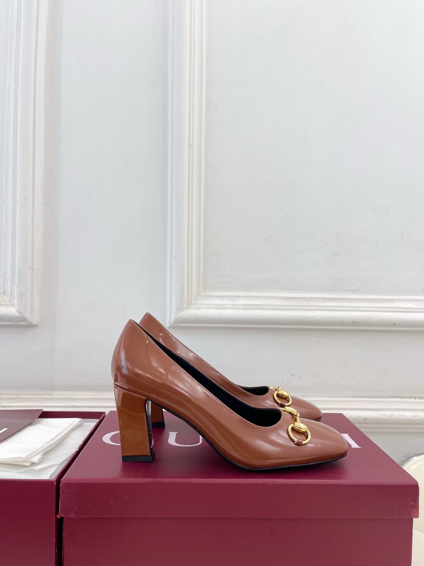 Gucci Signora Horsebit Chunky Heel Pumps – 2026 Spring/Summer Collection