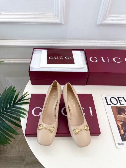 Gucci Signora Horsebit Chunky Heel Pumps – 2026 Spring/Summer Collection