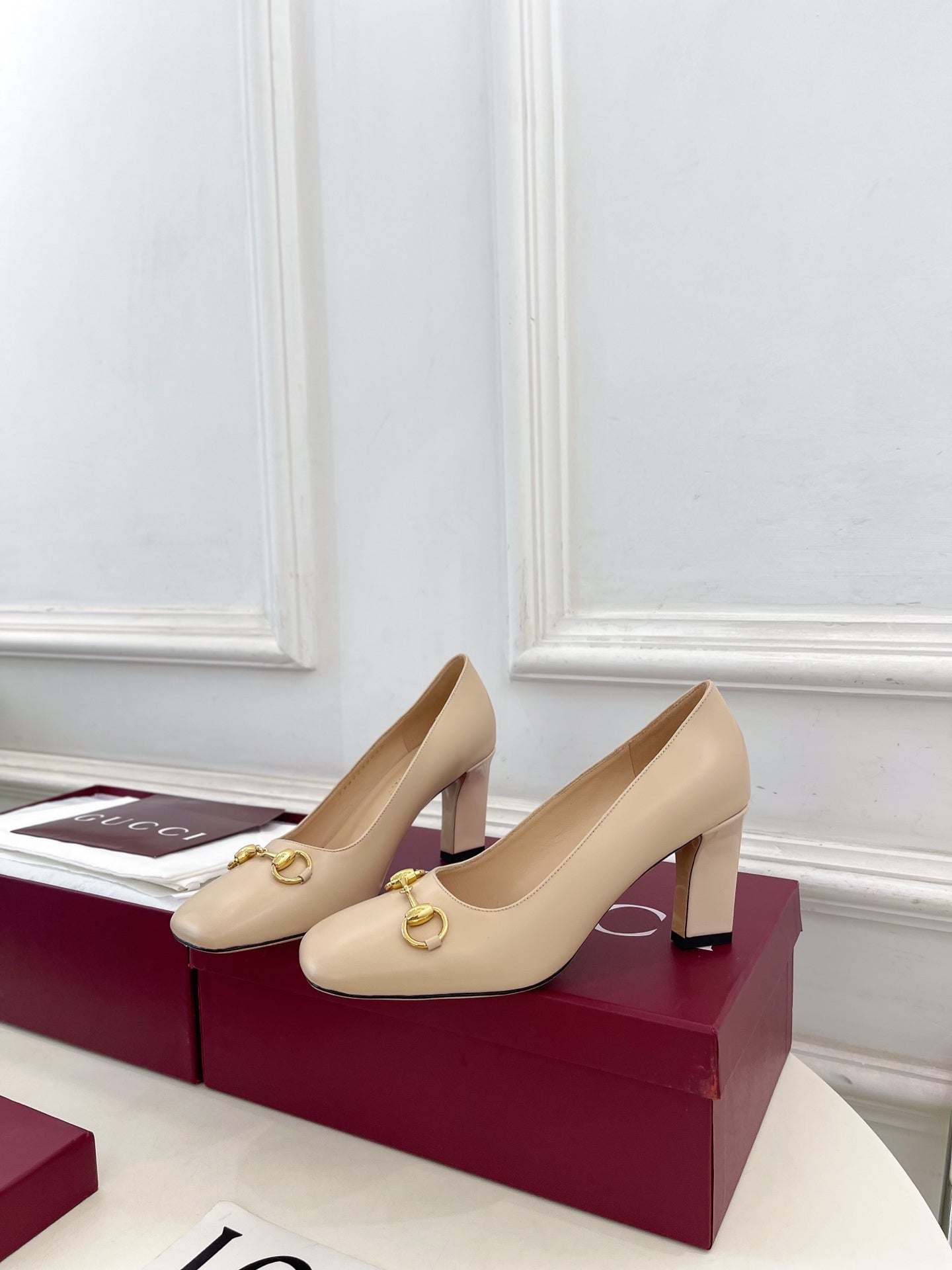 Gucci Signora Horsebit Chunky Heel Pumps – 2026 Spring/Summer Collection