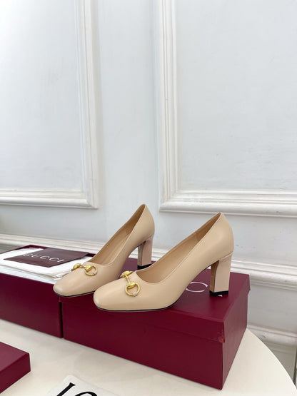 Gucci Signora Horsebit Chunky Heel Pumps – 2026 Spring/Summer Collection