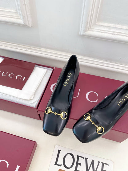 Gucci Signora Horsebit Chunky Heel Pumps – 2026 Spring/Summer Collection