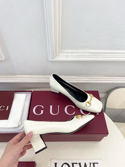Gucci Signora Horsebit Chunky Heel Pumps – 2026 Spring/Summer Collection