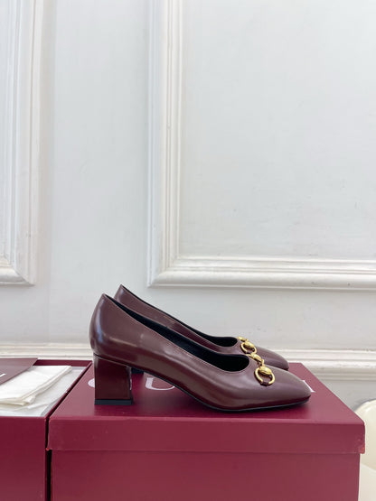 Gucci Signora Horsebit Chunky Heel Pumps – 2026 Spring/Summer Collection