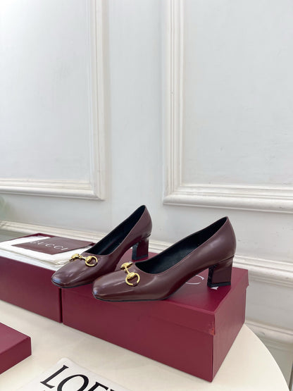 Gucci Signora Horsebit Chunky Heel Pumps – 2026 Spring/Summer Collection