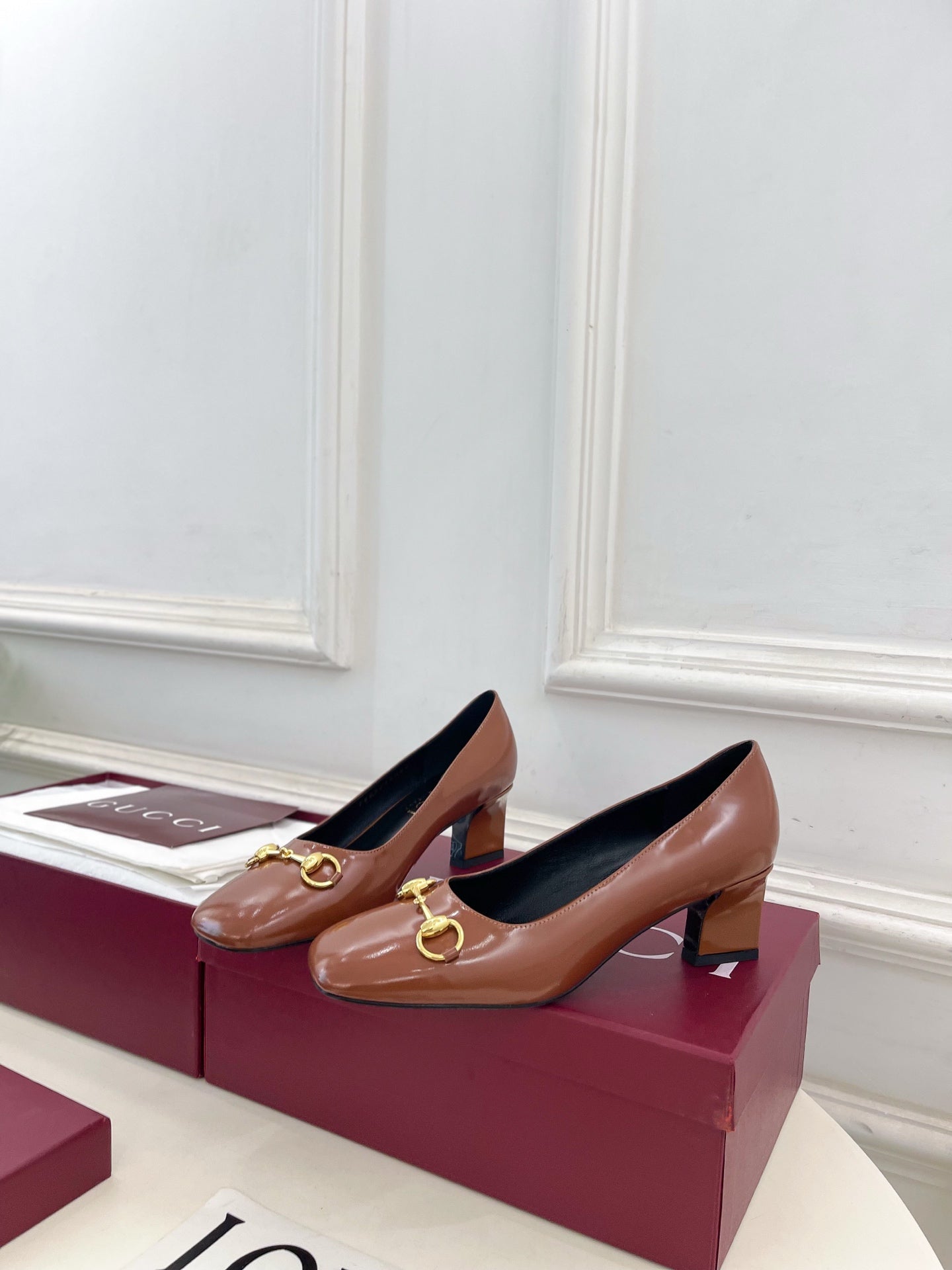 Gucci Signora Horsebit Chunky Heel Pumps – 2026 Spring/Summer Collection