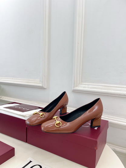 Gucci Signora Horsebit Chunky Heel Pumps – 2026 Spring/Summer Collection