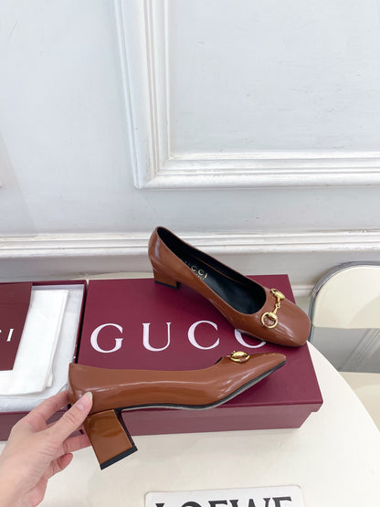 Gucci Signora Horsebit Chunky Heel Pumps – 2026 Spring/Summer Collection