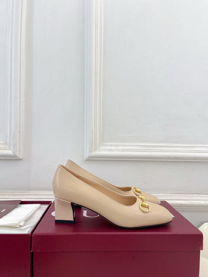 Gucci Signora Horsebit Chunky Heel Pumps – 2026 Spring/Summer Collection