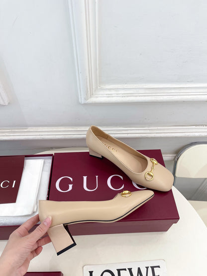 Gucci Signora Horsebit Chunky Heel Pumps – 2026 Spring/Summer Collection