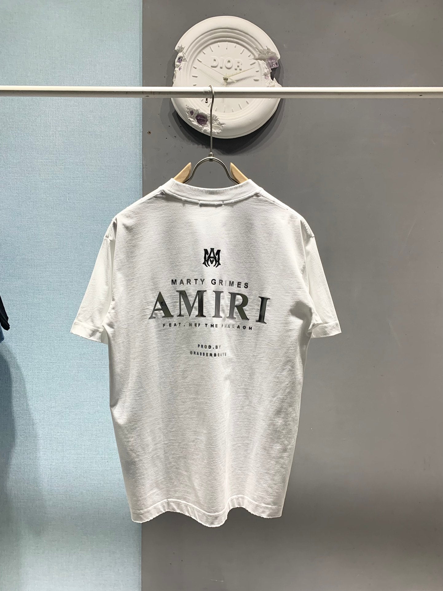 Amiri Laser-Cut Logo Distressed T-Shirt