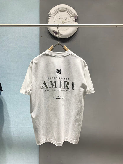 Amiri Laser-Cut Logo Distressed T-Shirt