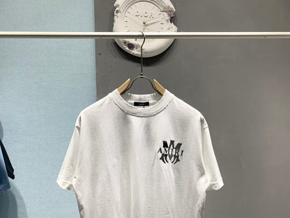 Amiri Laser-Cut Logo Distressed T-Shirt