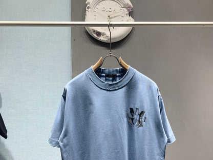 Amiri Laser-Cut Logo Distressed T-Shirt