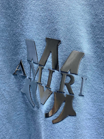 Amiri Laser-Cut Logo Distressed T-Shirt