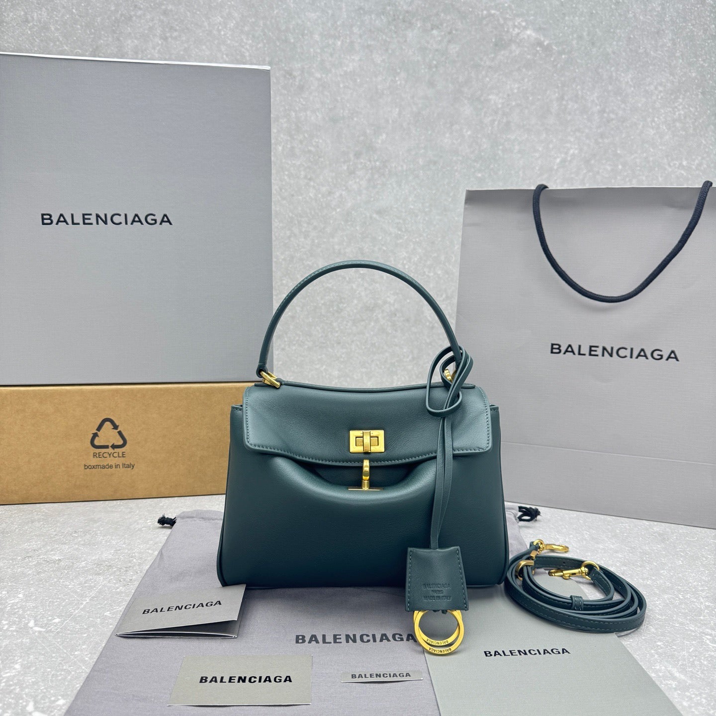 Balenciaga Mini Wool Rodeo Bag