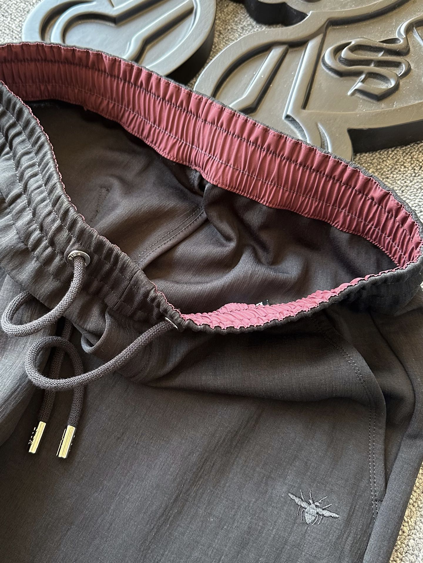 Dior Embroidered CD Lyocell Linen Curved Leg Trousers
