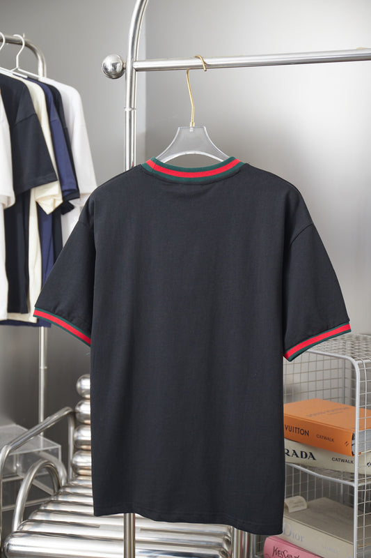 Gucci Classic Red and Green Ribbed T-Shirt – 26SS Early Spring Collection
